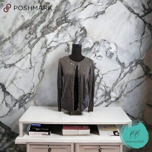 Women's Button Up Jeweled Cardigan